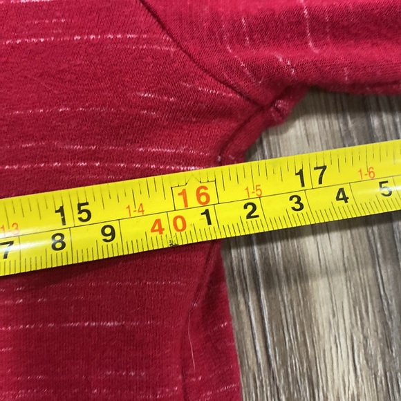 LUCKY LOTUS Jacket Brick Red Burgundy Shawl Collar Zip Sweatshirt SMALL - Picture 8 of 11